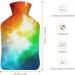 Color Galaxy Hot Water Bottle with Plush Cover - Hand Warmer for Adults & Children | 26.5x15.3cm | International Shipping - Buy Online on GoSupps.com