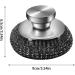 Stainless Steel Scourers Sponges Stainless Steel Scrubber Dish Brush Tile Cleaning Scrubber Brush for Cleaning Barbecue Grills Wash Sink Silver - Buy Online on GoSupps.com