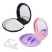 Xnivuis denture-case case 2 pieces jaw-friendly dental care braces box tooth protection box denture holder container (pink black) pink/black