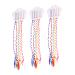 FRCOLOR Boho Decor 3sets Decorative Hairpin Ponytail Extension Cosplay Hair Wig Hair Streak Clip Braided Wigs Fake Ponytail Hair Clip Colored Wigs Birthday Hair Clip Issue Card Women's