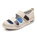 Wide Diabetic Shoes for Swollen Feet Men Women Plantar Fasciitis Shoes Adjustable Wide Width Outdoor Walking Sneakers for Diabetic Feet Lightweight Orthopedic Slippers 39EU/Lable41 Beige