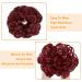 Dark Red Messy Bun Hair Piece Set for Women - Thick Updo Scrunchies Ponytail Hair Extension Accessories (2 PCS) - Buy Online on GoSupps.com
