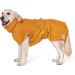 Lill's dog bathrobe 100% organic cotton Organic Amber (yellow) (L: 60 cm back length) L: 60 cm back length Amber (yellow)