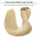 Doores Real Hair Clip-In Extensions | 30cm 12 Inch Bleach Blonde | 7 Piece 80g Remy Human Hair for Thick Natural Look #613r - Buy Online on GoSupps.com
