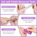 MORGLES Gel Nail Remover Kit - 10 Nail Clips, 300 Cotton Pads, Files, Shiner, Cuticle Pusher, Brush - Purple - Buy Online on GoSupps.com