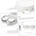 KOMBIUDA Travel Container - Portable Contact Lens Case with Mirror & Film Stylish Silver Lens Care Box (7.2x7.2cm) for International Shipping - Buy Online on GoSupps.com