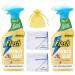 Flash Traditional Collection Multi-Purpose Cleaning Spray with Natural French Soap & Lavender Scent 2 Bottles + 2 x Cleaning Cloth + Gift for You: Organza Small Bag