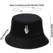XYIYI Fashion Embroidered Bucket Hat for Women and Girls - Skull Finger Print Design - Buy Online on GoSupps.com