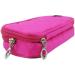 Premium Hot Pink Make-Up Bag for Women | 2 Layer Travel Kit Organizer with Mirror & Brush Pockets | Professional Cosmetic Case - Buy Online on GoSupps.com