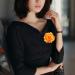 Frcolor Big Orange Rose Hairpin & Brooch for Women - Elegant Floral Hair Accessory for Parties - Buy Online on GoSupps.com
