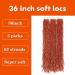 Faux Locs Crochet Hair 36 Inch Copper Red Soft Locs | Pre-looped Synthetic Crochet Braids for Butterfly Locs | Pack of 3 - Buy Online on GoSupps.com