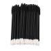 Eyelash Brush Disposable Eye Lash Brush Double Ended 11.7cm Length Rounded Beveled Brush Soft for Eyebrow (Black)