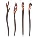 Crafans Wooden Hair Sticks Chinese Styles Hairpin Classic Hair Chopstick Hair Accessories Vintage Wood&Resin Coiled Hair Tools for Women Girls Hairstyles Saddle Brown