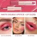 3Pcs Set: EVPCT 2 In 1 Deep Red Matte Lipstick & Long Lasting Liquid Lip Gloss for Women - Vegan, Waterproof, 24 Hour Wear - Red Rose, Nude Pink, Matte Mate - Buy Online on GoSupps.com
