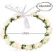 Flower Crown Flower Girl Hair Accessories Festival Accessories Hen Party Accessories Flower Headband with Ribbon for Women or Girls (White) - Buy Online on GoSupps.com