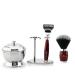Premium 4-Piece Black Synthetic Hair Shaving Set with Steel Stand & Bowl | International Shipping Available - Buy Online on GoSupps.com