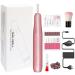 Electric Nail Drill Professional Portable Nail Drill 12 in 1 Acrylic Nail Drill Kit USB Power Supply for Acrylic Gel Dip Powder Manicure Pedicure Polishing Shape (Pink)