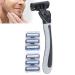 Travel Razor Set for Sensitive Skin - 6 Blades + Handle | Men's Safety Shaving & Facial Cleaning Tool - Buy Online on GoSupps.com