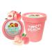 Elitzia Peach Body Scrub - Natural Vegan Sugar Scrub for Exfoliation & Moisturizing Gentle Organic Formula for Hands Feet Body Subtle Peach Fragrance Paraben-Free Skincare ETPHO1