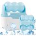Ice Roller for Face and Eyes - Facial Skin Care Tools With 2 In 1 Roller and Carry Case to Reduce Puffiness and Relief Migraine Pain.Gift for Girls (Blue)