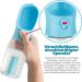 3-in-1 Portable Dog Water Bottle & Food Container - BPA Free Replaceable Waste Bags Anti-Scratch Design 20oz Blue - Buy Online on GoSupps.com