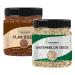 THE EDIBLES Combo Pack of Edible Seed Raw Flax Seeds and Watermelon Seeds Tarbuj Magaj Magaz Beej 250 gms Each Total 500 gms_Packing May Vary