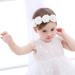 Fmeida Baby Girls Flower Headband | Stretchy and Soft Infant Hair Accessory for 4-24 Months | Floral Birthday Headband in White - Buy Online on GoSupps.com