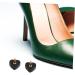 CALLARON Heart Shaped High Heel Pads - 2 Pairs of Heel Repair Tips & Caps for High Heels | Durable PVC Black Shoe Accessories - Buy Online on GoSupps.com