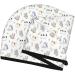 Watercolor Cat & Leaf Microfiber Hair Towel | Super Absorbent Quick Dry Hair Wrap for Women | Coral Velvet for Long Curly & Thick Hair - Buy Online on GoSupps.com