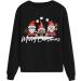 Women's Christmas Snowman and Penguin Print Sweatshirt - Black XXL | Cozy O-Neck Raglan Top for Winter | Cute and Comfy Xmas Jumper - Buy Online on GoSupps.com
