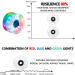 Nezylaf 65mm/60mm 82A Skateboard Wheels - Light up with 6 LED Lights - RGB Colorful Design - Longboard Street Trucks - Bearings Installed - Buy Online on GoSupps.com