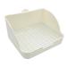 Pet Small Rat Toilet, Square Potty Trainer Corner Litter Bedding Box Pet Pan for Small Animal/Rabbit/Guinea Pig/galesaur/Ferret White