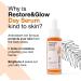 Love & Pamper RESTORE & GLOW - Plant Powered Hydrating Day Serum Vitamin C Q10 Buriti & Rose-hip Oil. Brightens Strengthens Reduces Fine Lines Restores Skins Natural Glow Moisturising & Nourishing Face Serum_For Day_Care - Buy Online on GoSupps.com