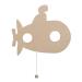 Bo Baby's only - baby wall lamp - U -boat - wall lamp for baby room - night lamp with battery for children's room - FSC quality mark wood lamp - 25000 fuel hours - wall lamp painted