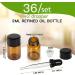 Teenitor 36 Pcs 2ml Amber Glass Essential Oil Bottles with Reducers, Caps, and Droppers - Buy Online on GoSupps.com