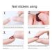 Almond Press on Nails - Medium White Clouds & Stars Acrylic False Nails | 24 Pcs Full Cover Stick on Nails for Women & Girls - Buy Online on GoSupps.com