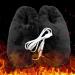 USB Heated Foot Warmers - Plush Electrical Heating Slippers & Boots for Winter | Warm Shoes for Men & Women (Black) - Buy Online on GoSupps.com