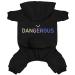 Izefia dog hoodie dog hoodies with pocket clothing 4 legs jumpsuit fleece sweater winter sweatshirt warm cotton dog hoodie for small dog medium large dog cat black xl xl black