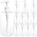 Oblen 12 pack 500 ml plastic pumping pumping empty refillable container Leave -soap donor for shampoo lotion cleaning agent kitchen bathroom clear square