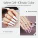Modelones White Solid Gel Nail Polish - 3g Neutral Pudding Gel for Salon Quality DIY Nail Designs at Home - Buy Online on GoSupps.com