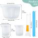 6 Pcs Silicone Measuring Cups for Resin - 600ml/20oz & 100ml Mixing Cups with Stir Sticks and Brushes - Resin Supplies for Molds - Buy Online on GoSupps.com
