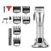 Hair Clippers for Men Hair Clipper Full Metal LCD Digital Display Electric Hair Clipper Bald Electric Hair Clipper(Color:Silver)