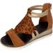 Women's Orthopedic Walking Sandals - Teprec Retro Closed Toe Loafers | Summer Beach Shoes (Size 7.5, Brown) - 2022 Collection - Buy Online on GoSupps.com