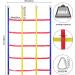 Rainbow Craft Climbing Cargo Net for Kids - Outdoor Ninja Warrior Obstacle Course Accessory for Swing Set, Treehouse, and Jungle Gym - Buy Online on GoSupps.com