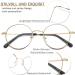 Buy Musivon Blue Light Filter Glasses | Stylish Round Gold Metal Frame | Unisex Computer Glasses Without Prescription - Buy Online on GoSupps.com