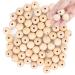 BigOtters Wood Beads  25mm 1Inch Natural Round Wooden Beads Unfinished Loose Wood Beads Crafts Round Ball Wooden Spacer Beads for Home Farmhouse Decor and DIY Crafts Jewelry Making