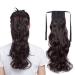 Sego ponytail clip in a ponytail extension hair extension braid hair piece wavy wavy like real hair dark brown wavy-18 "(45cm) -90g