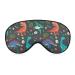 Colorful Dinosaur Sleep Mask Eye Cover for Sleeping Blindfold with Adjustable Strap Blocks Light Night Travel Nap for Men Women