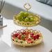 Fruit Basket Fruit Bowl European Double Layer Fruit Bowl Kitchen Home Detachable Metal Cake Stand Decorative Dessert Holder Round Fruit Basket Kitchen Organizers and Storage (Color : A) - Buy Online on GoSupps.com