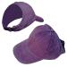 TOPTIE Backless Washed Cotton Ponytail Cap Messy Bun Curly Hair Baseball Caps for Women Purple